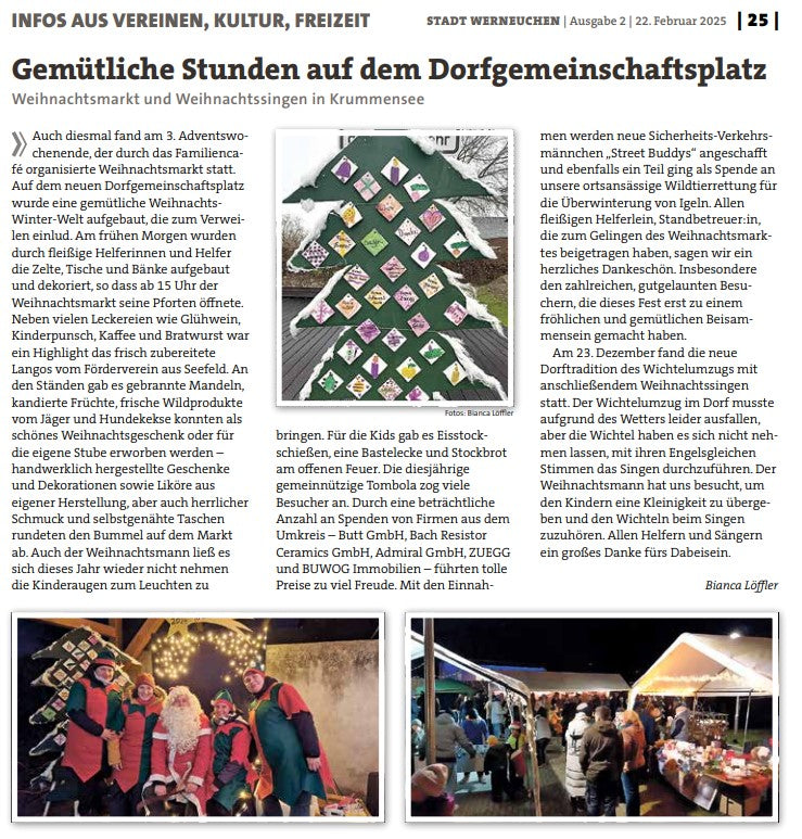 Admiral unterstützt Weihnachtsmarkt in Krummensee