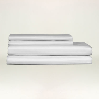 Bettwäsche Mako Satin Hiddensee weiß (glatt/2mm/4mm/10mm) 100 %  Baumwolle